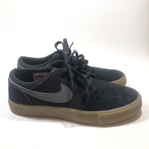 Nike Boys SB Portmore II 905208-001 Black Casual Shoes Sneakers sz 6Y Skateboard
